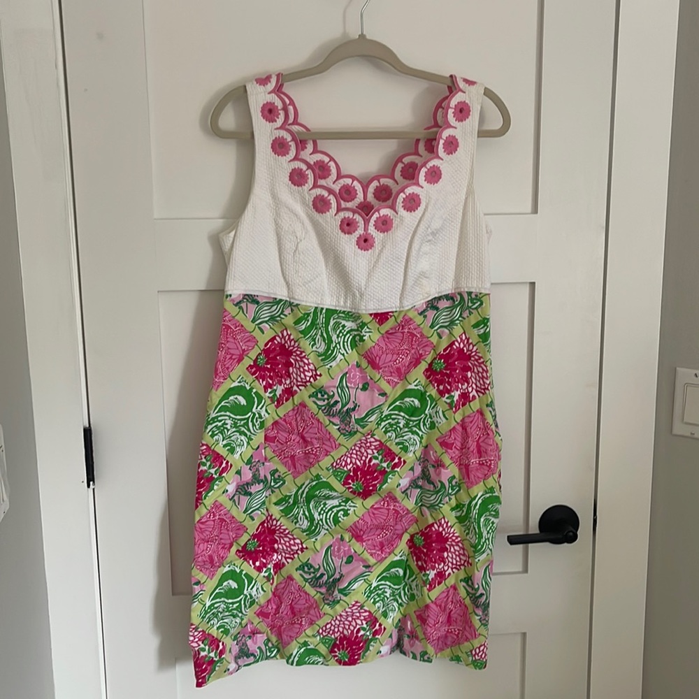 Lilly Pulitzer bam patch Kyle shift dress